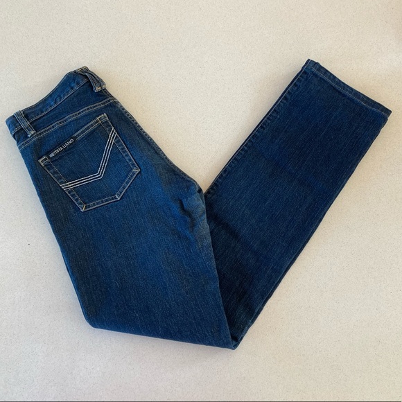 BETTINA LIANO | Blue Denim Straight Jeans - Picture 2 of 3